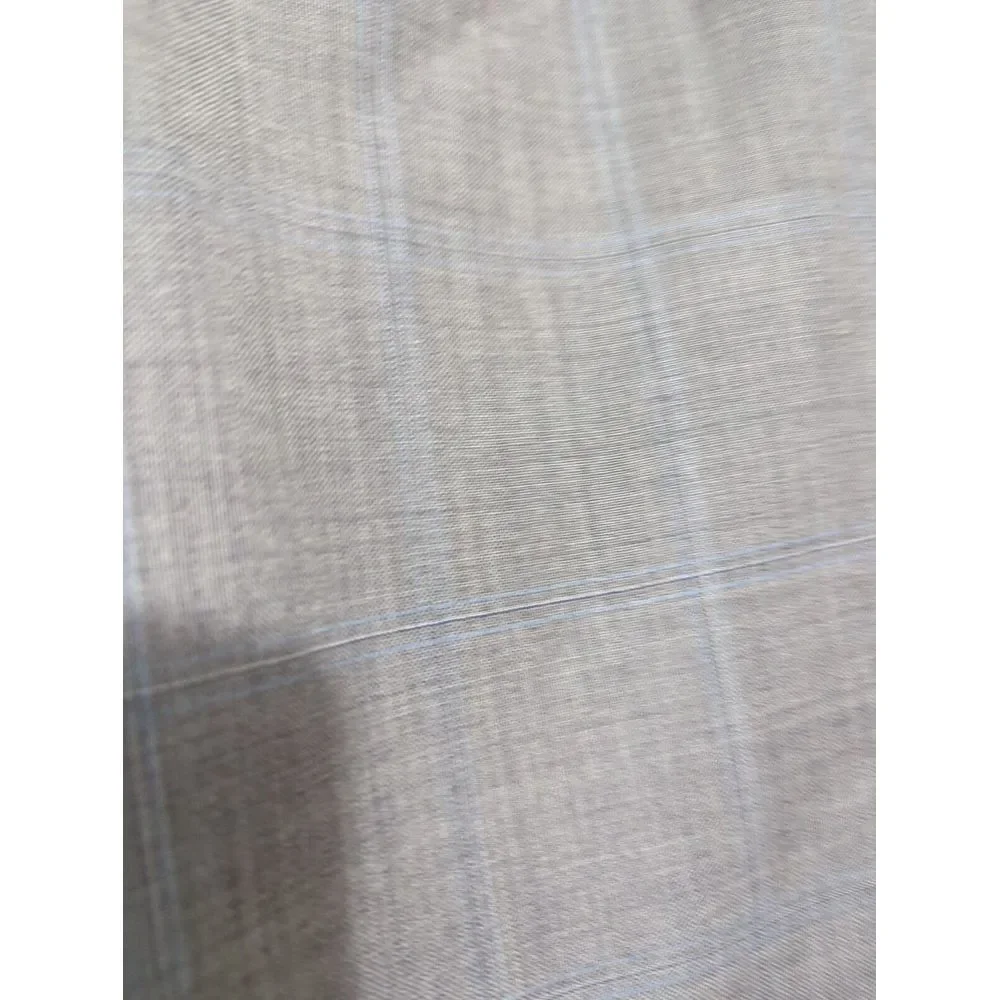 Hart Schaffner Marx Gold Trumpeter Men Gray Glen Plaid Worsted Wool Suit 48L 42W